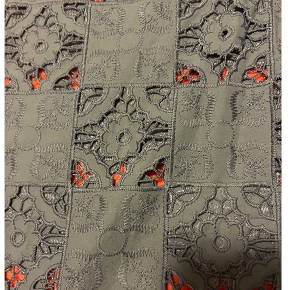 Zara oversized khaki openwork embroidered sleeveless top NWT - Picture 5 of 8